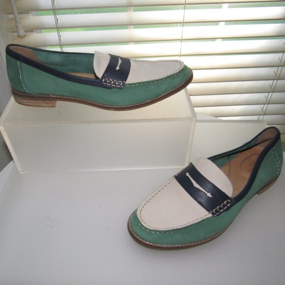 Sperry Top-Sider Women’s Leather Colorblock Penny Loafers Size 12 | Preppy Chic - Picture 2 of 8